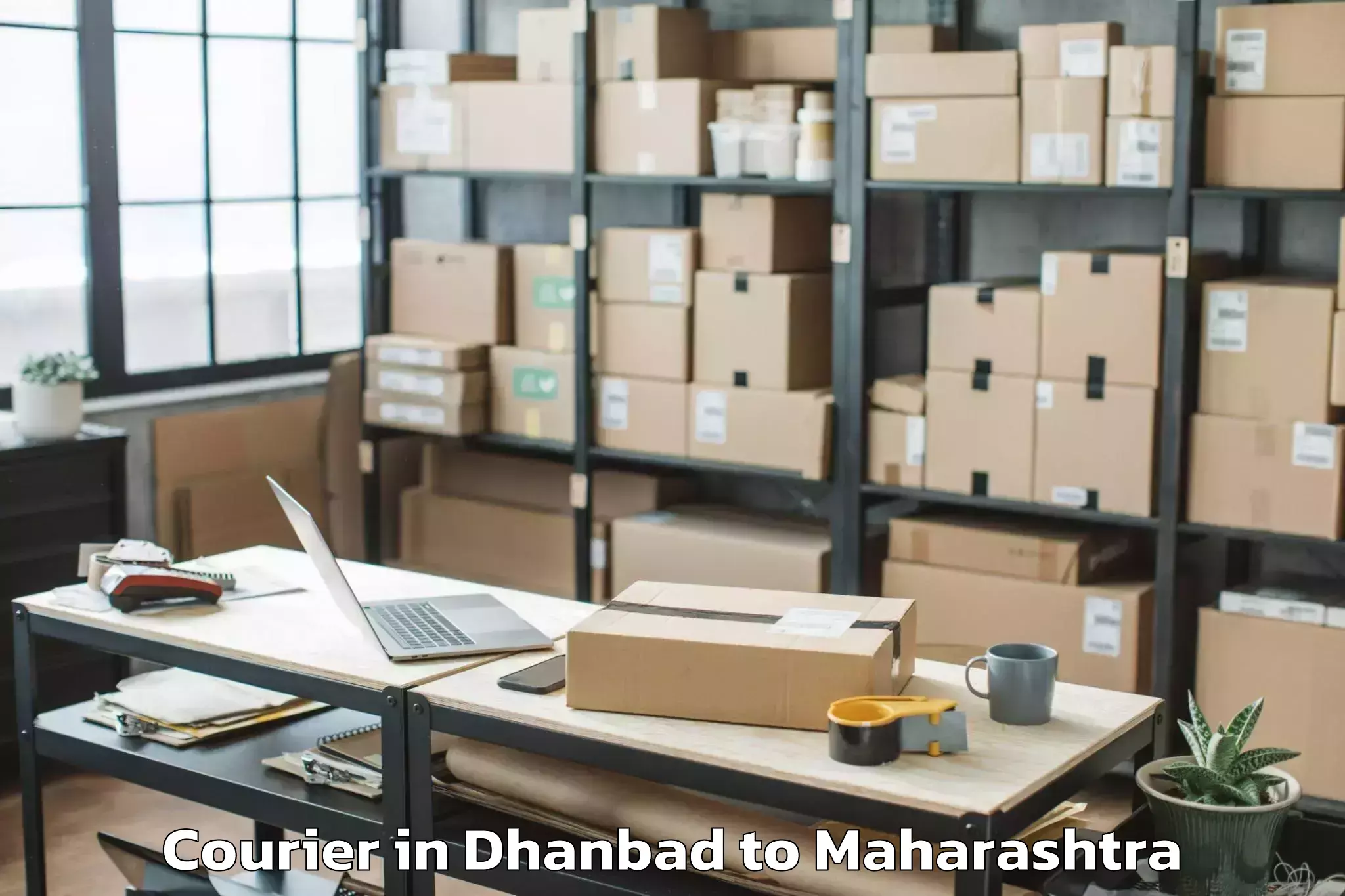 Easy Dhanbad to Kurkheda Courier Booking